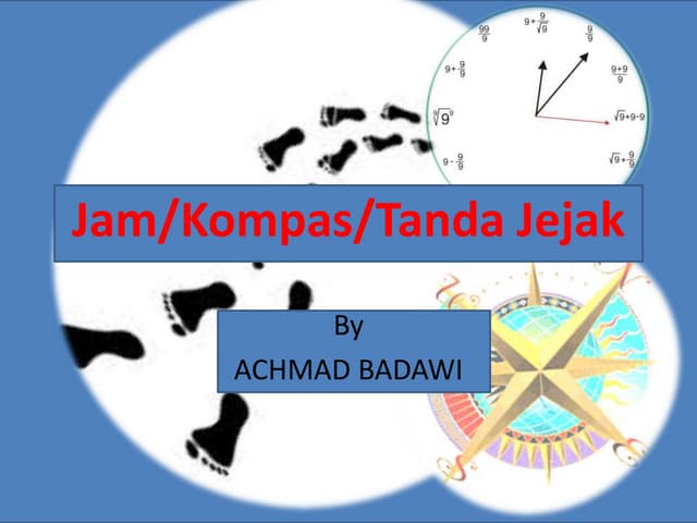 Materi Pramuka kompas, tanda jejak, dan jam