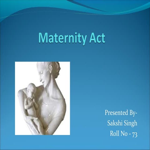 Maternity act