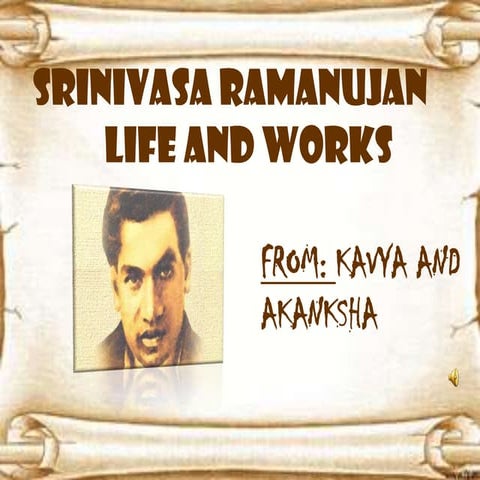 Srinivasa Ramanujan 