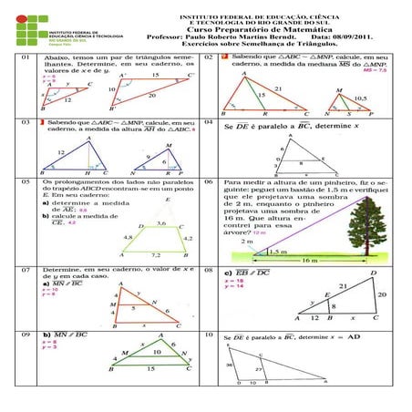Mat utfrs 18. semelhanca de triangulos exercicios