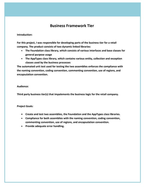 Framework  Project