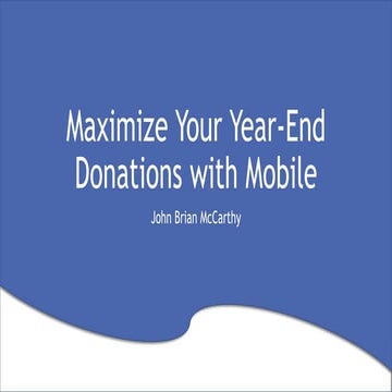 How to Maximize Your Year-End Donations with Mobile