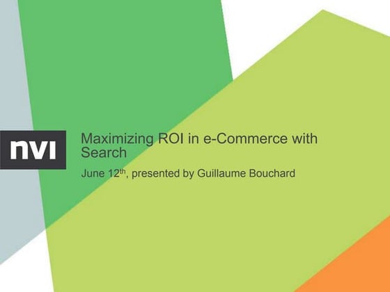 Maximizing ROI in eCommerce with Search