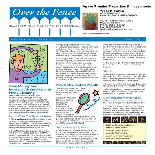 May 2011 Newsletter