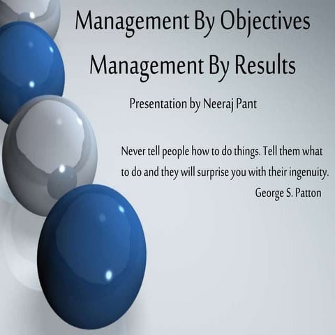 Concept of Management By Objective (MBO)
