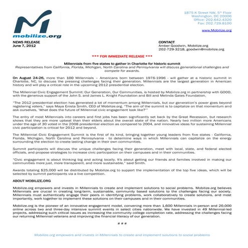 Mce summit press release