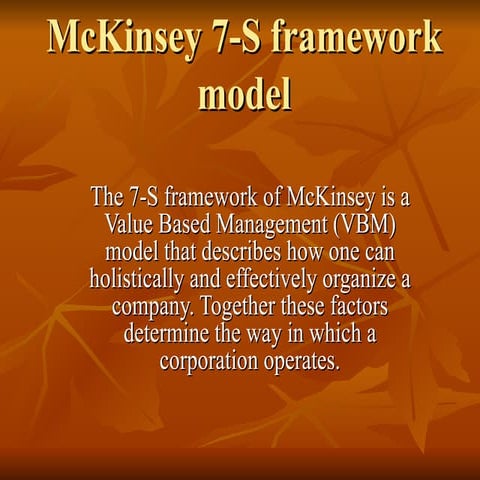 Mc kinsey 7 s