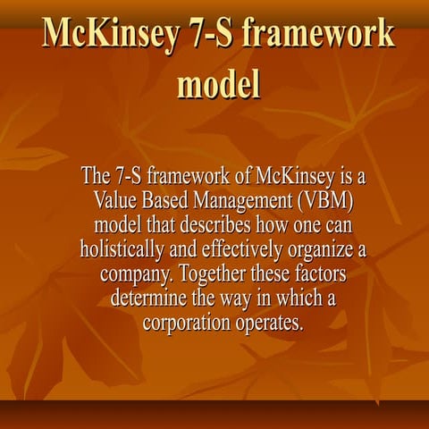 Mc kinsey 7 s