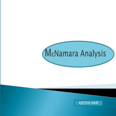 Mc namara analysis