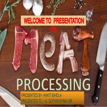 MEAT PROCESSING TECHNOLOGY