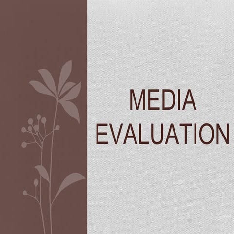 Media evaluation q1