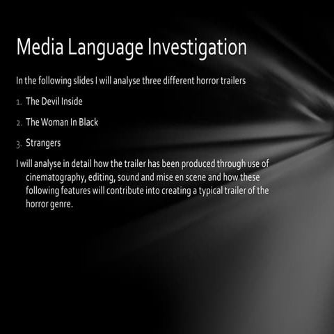 Media language investigation