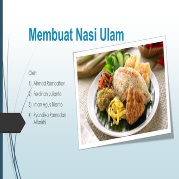 Membuat Nasi Ulam