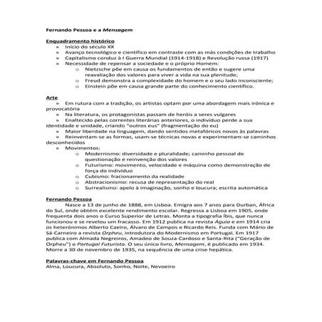 Mensagem Fernando Pessoa