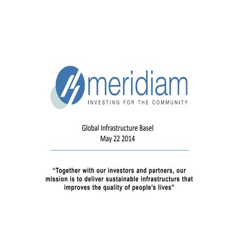 Meridiam - ESG Approach by Julia Prescot at GIB Summit