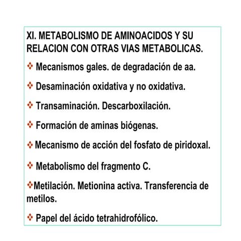 Metabolismo de aminoácidos