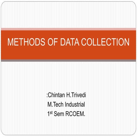 Methods of data collection
