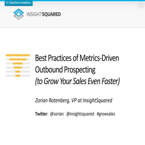 Metrics driven sales prospecting