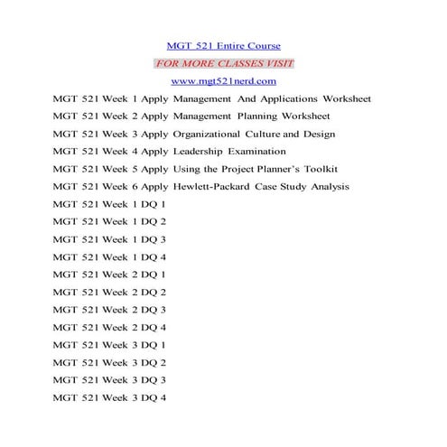 MGT 521 NERD Inspiring Innovation--mgt521nerd.com