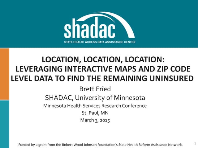 Location, Location, Location: Leveraging Interactive Maps and ZIP Code Level ...
