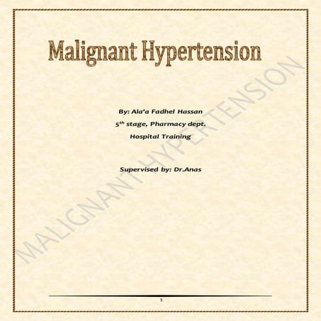 Malignant hypertension