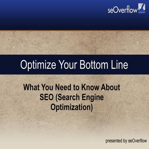 Optimize Your Bottom Line: Mile High Young Professionals Education Seminar