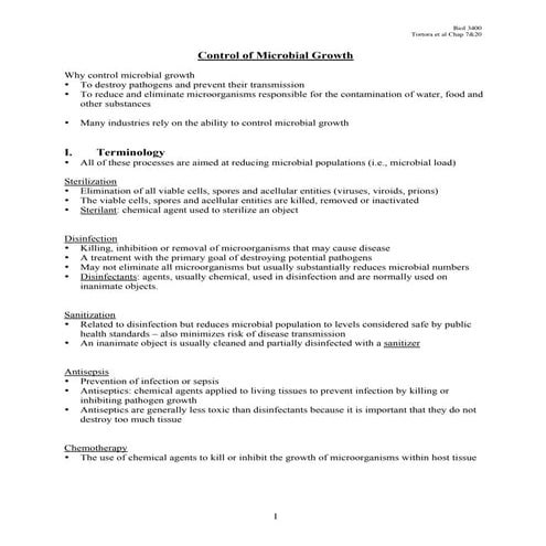 Microbial control lecture reference