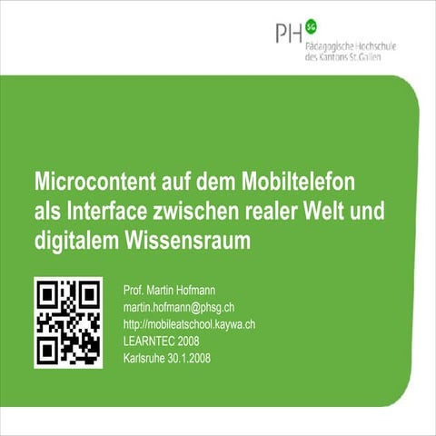 Microcontet auf dem Mobiltelefon