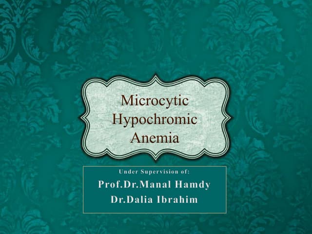 Microcytic hypochromic anemia 