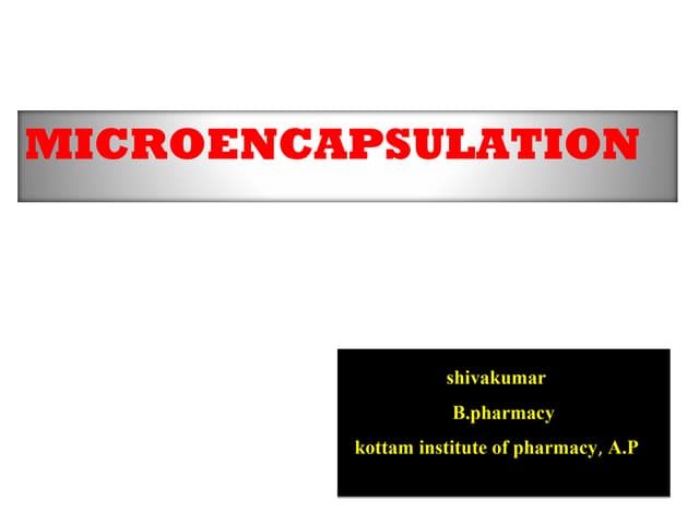 Microencapsulation (2)