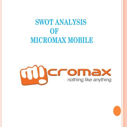 Micromaxfinal swot analysis