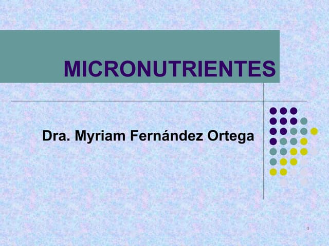Micronutrientes.