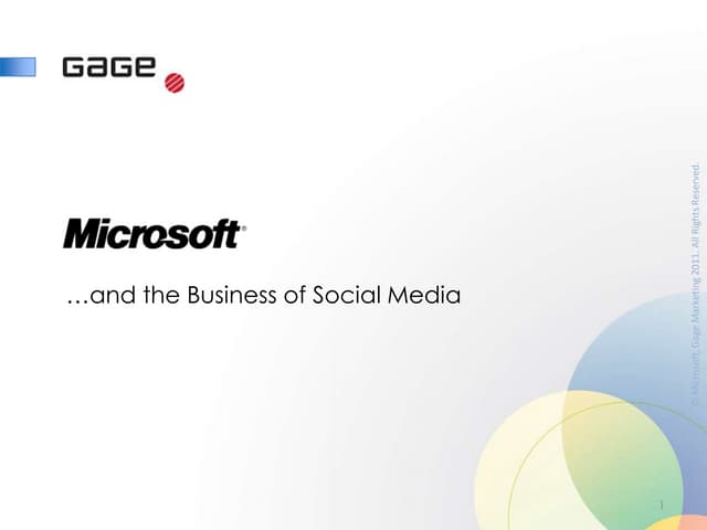Microsoft and the Business of Social Media