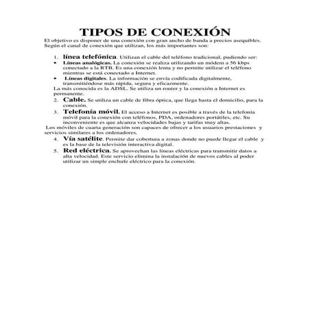 Microsoft Word   Tipos De ConexióN