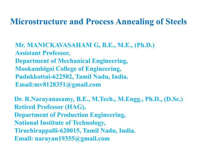 Microstructure and Process Annealing of Steels.pptx