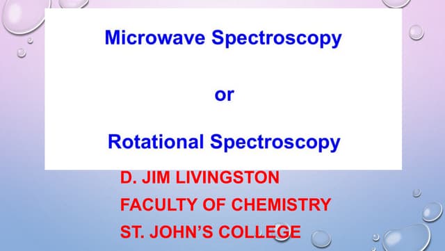 Microwave spectra