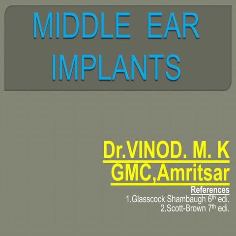 Middle ear implants