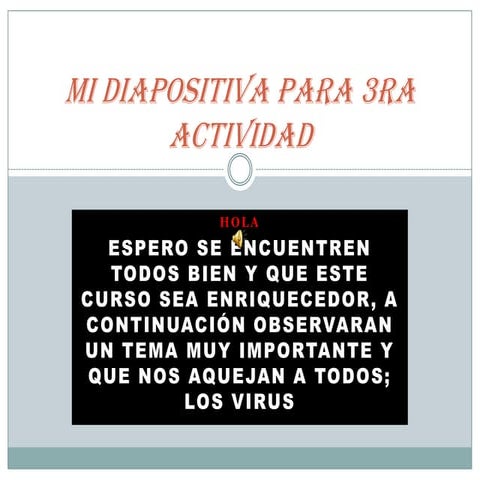 Mi diapositiva para 3ra actividad
