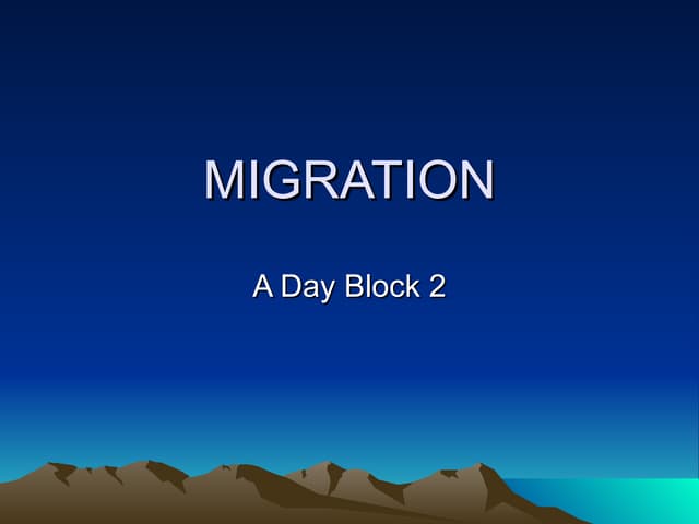 M I G R A T I O N  A2