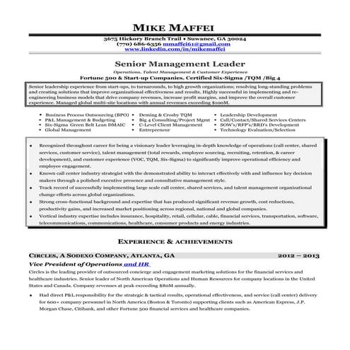 Mike maffei resume