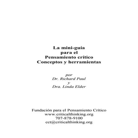 Mini guía para el pensamiento crítico