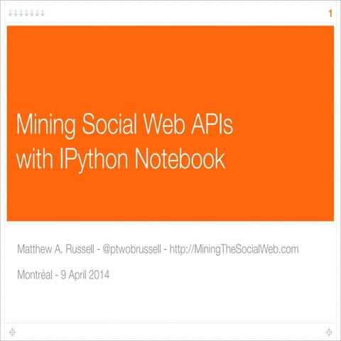 Mining Social Web APIs with IPython Notebook (PyCon 2014)