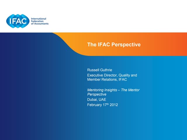 Mentoring: The IFAC Perspective