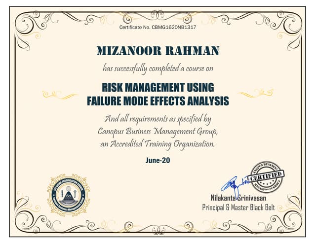 Mizanoor rahman fmea