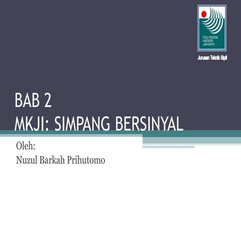 Mkji   simpang bersinyal