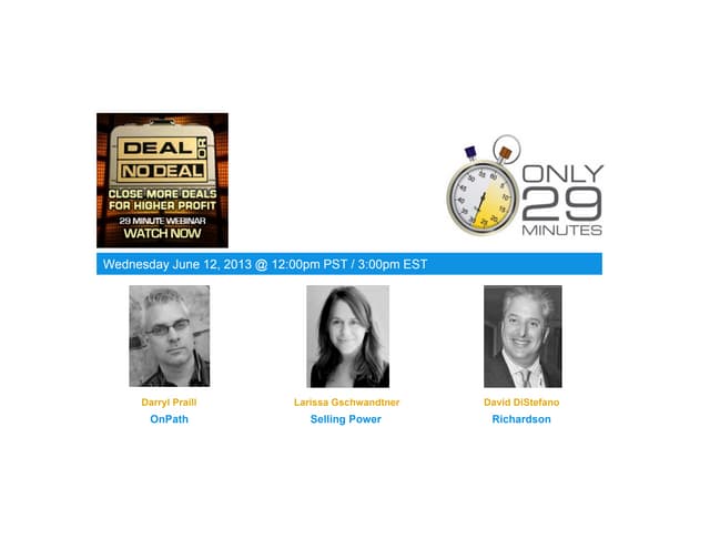 Inside Sales Closing Tips - Webinar