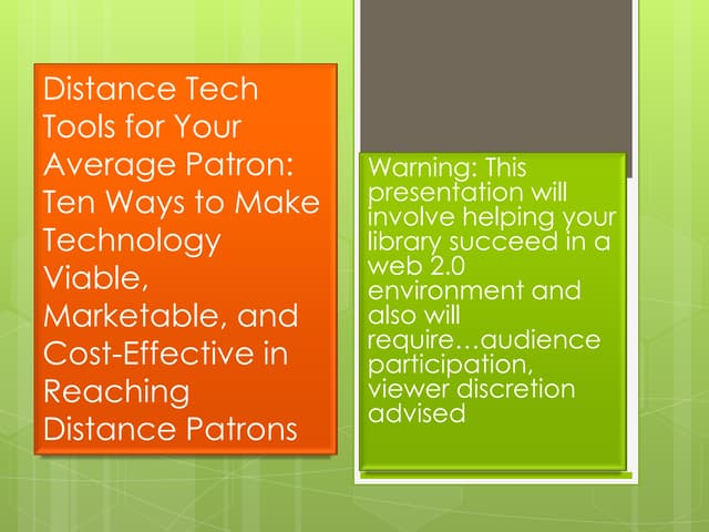 Minnesota Library Association Presentation 2010