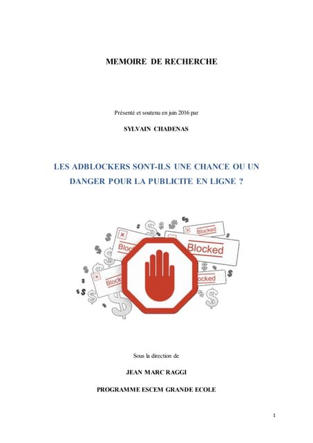 LES ADBLOCKERS SONT-ILS UNE CHANCE OU UN DANGER POUR LA PUBLICITE EN LIGNE ?