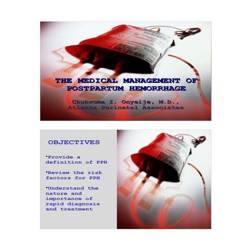 Postpartum Hemorrhage Lecture Notes