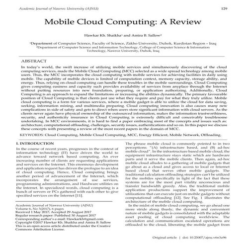 Mobile cloud computing